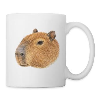Capybara-Kopfporträt von Cabiai - Tasse - Weiß - Rechts