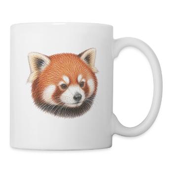 Kopfporträt des roten Pandas - Tasse - Weiß - Rechts