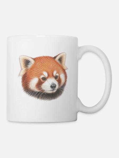 Kopfporträt des roten Pandas - Tasse - Weiß