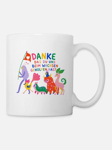 DANKE DAS DU UNS BEIM WACHSEN GEHOLFEN - Tasse - Weiß