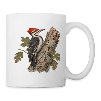 Kiefernspecht im Herbstlaub - Tasse - Weiß - Rechts