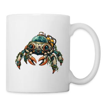 Steampunk-Krabbe Unterwasserhelm - Tasse - Weiß - Rechts