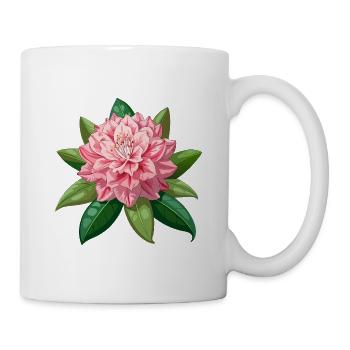 Rhododendronblüte - Tasse - Weiß - Rechts