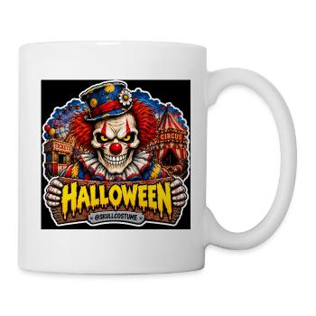 SkullCostume Halloween Edition: Der Killerclown - Tasse - Weiß - Rechts