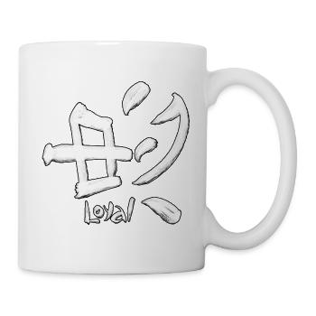 Loyalitätsbürsten-Logo - Tasse - Weiß - Rechts