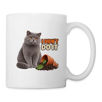 I Didn't Do It – Unschuldige Katze - Tasse - Weiß - Rechts
