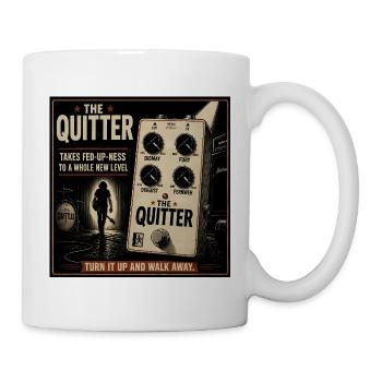 The Quitter Pedal – Vintage Rock Poster - Tasse - Weiß - Rechts