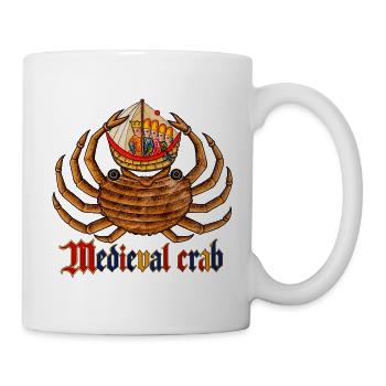 Mittelalterliche Krabbe und königliches Schiff - Tasse - Weiß - Rechts