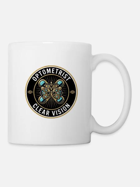 Optometrist Phoropter Augenlinsen Abzeichen Geschenk - Tasse - Weiß