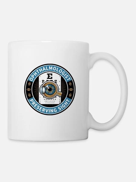 Augenarzt Snellen Akten-Abzeichen-Geschenk - Tasse - Weiß