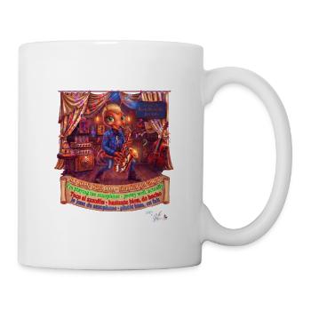Ameise MALÚ Saxophon Retro Café Jazz Musik Pop Art - Tasse - Weiß - Rechts