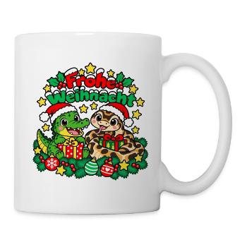 Krokodil Schlange - Tasse - Weiß - Rechts
