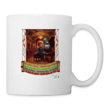 Ameise MALÚ Klavier Piano Klassik Band Pop Art - Tasse - Weiß - Rechts
