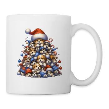 🎁 Weihnachtswelpenbaum - Tasse - Weiß - Rechts