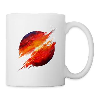 Crimson Ember Burst - Tasse - Weiß - Rechts