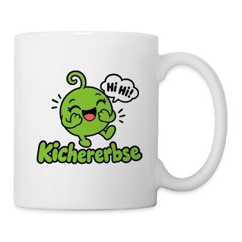 Kichererbse Lachen Maskottchen - Tasse - Weiß - Rechts