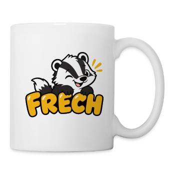 Freches Stinktier – Lustiges Cartoon Kinder Motiv - Tasse - Weiß - Rechts
