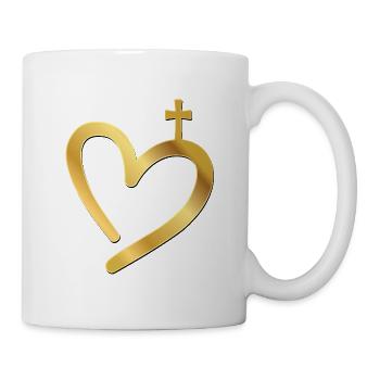 Christliches Kirchenkreuz - Tasse - Weiß - Rechts