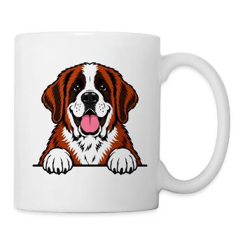 Bernhardiner - Tasse - Weiß - Rechts