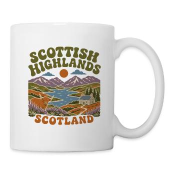 Scottish Highlands Scotland - Tasse - Weiß - Rechts