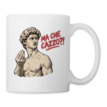 Ma Che Cazzo?! – David mit italienischem Temperame - Tasse - Weiß - Rechts