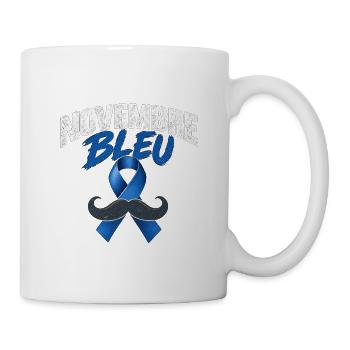 November Blauer Schnurrbart - Tasse - Weiß - Rechts