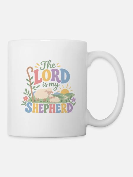 Der Herr ist mein Hirte - Tasse - Weiß