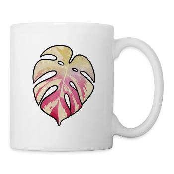 Pastel Monstera Blatttraum - Tasse - Weiß - Rechts