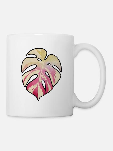 Pastel Monstera Blatttraum - Tasse - Weiß