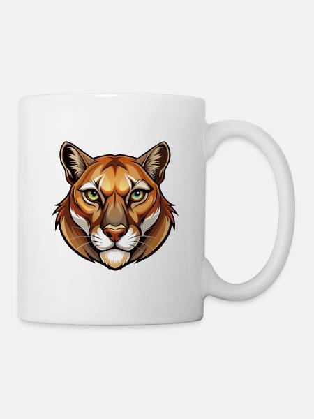 Cougar Head - Tasse - Weiß