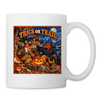 Trick oder Trail – Halloween Outdoor - Tasse - Weiß - Rechts