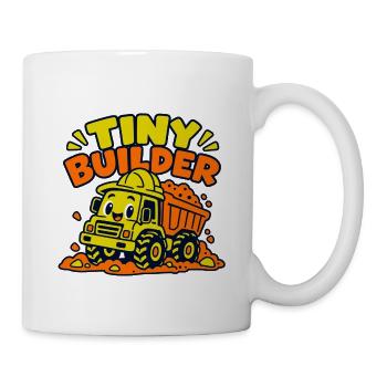 Tiny Builder – Lustiger Baustellen LKW für Kinder - Tasse - Weiß - Rechts