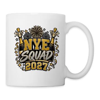 Silvester-Mannschaft 2021 Glitz - Tasse - Weiß - Rechts