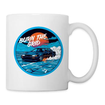 Burn The Grid Neon Racer Bekleidung - Tasse - Weiß - Rechts