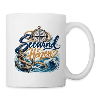 Seewind im Herzen - Tasse - Weiß - Rechts