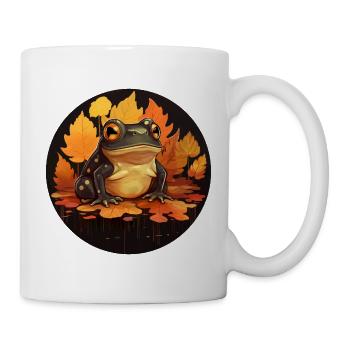 Herbstfrosch bei Sunset, Dunkle Stimmung - Tasse - Weiß - Rechts