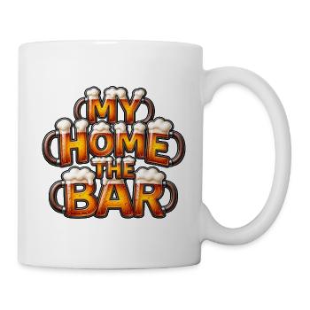 My Home The Bar -  Lustige Bier Bilder - Tasse - Weiß - Rechts