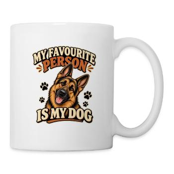 Meine Lieblingsperson ist mein Hund – der Deutsche Schäferhund - Tasse - Weiß - Rechts
