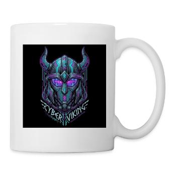Cyberpunk Viking Helm - Tasse - Weiß - Rechts