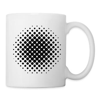 Black Dots - Tasse - Weiß - Rechts