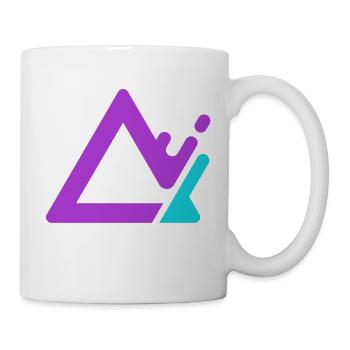 Geometrischer Berg-Logo in Lila Cyan - Tasse - Weiß - Rechts