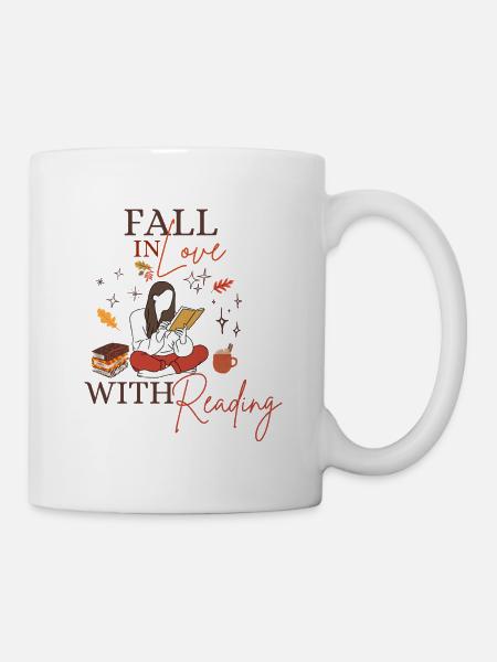 Herbstliebe: Lesen mit Wärme - Tasse - Weiß