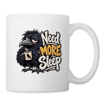 Krähe - Tasse - Weiß - Rechts