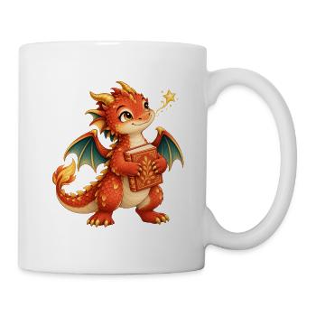 Bibliomant Drachenmann - Tasse - Weiß - Rechts