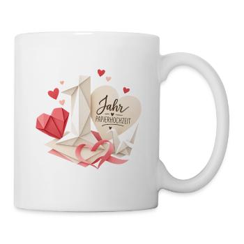 1.Hochzeitstag Papierhochzeit - Tasse - Weiß - Rechts