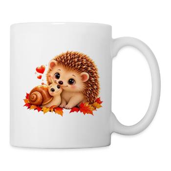 Igel & Schnecke - Tasse - Weiß - Rechts