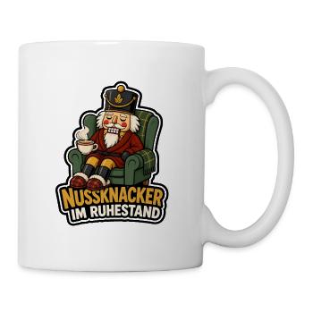 Nussknacker im Ruhestand Rente Renter Shirt - Tasse - Weiß - Rechts