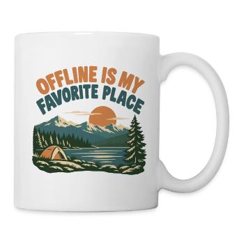 Offline Is My Favorite Place - Tasse - Weiß - Rechts