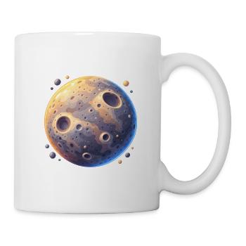 Mondkrater Farbenspiel - Tasse - Weiß - Rechts