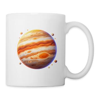 Oranger Jupiter Orbit - Tasse - Weiß - Rechts